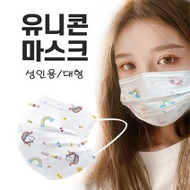 개별포장 성인 유니콘 캐릭터 패션 연예인 마스크 멜트블로운 필터 3중필터, 10매