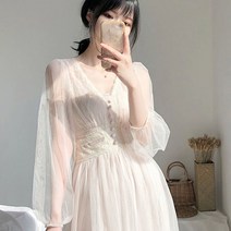 상견례옷차림 결혼식하객룩 피로연원피스드레스 여성 2022 봄 웨딩 미디 우아한 a 라인 Vestidos 솔리드 퍼