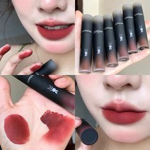 잘 안지워지는 립스틱 타투 레트로 레드 브라운 톤 무스 매트 립 머드 벨벳 글레이즈 논스틱 컵 립글로스 메이크업 틴트 뷰티 코스메틱 화장품, [02] 02