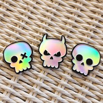 해골볼마커 ﻿SKULL 스컬 골프악세사리 필드준비물 라운딩볼마크 골프패션, 1.홀로그램, 1.대장, 1.선택안함