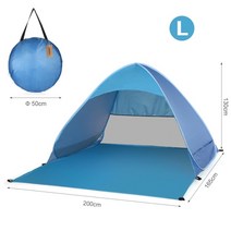 자동 인스턴트 팝업 텐트 휴대용 비치 텐트 경량 야외 UV 보호 캠핑 낚시 텐트 Cabana Sun Shelter 2021, 협력사, 타입 A 블루 L