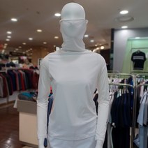 동아강북 엘르골프 여자 여름 마스크형 쿨 냉감 몸판지지미 소매 냉감 기능성 티셔츠 6H45411, 네이비