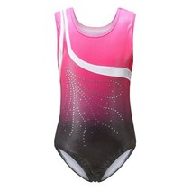 리듬체조 리본 여자 정장 통기성 부드러운 패션 장식 조각 컬러 민소매 일치하는 정장 옷, p, 14