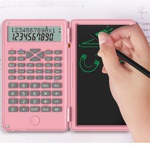 드로잉 패드 액정 타블렛 전자 노트 6 인치 계산기 usb lcd 쓰기 태블릿 휴대용 충전식 보드 사무실 필기 북 학교 및 작업, 접이식 핑크
