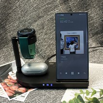 머레이 4IN1 미니스탠드 스마트기기 충전기 삼성 애플전용 F5 무선충전기, 화이트