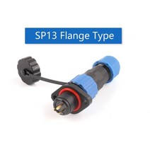 소켓 커넥터 Sp13 ip68 방수 커넥터 너트플랜지도킹 유형 수 플러그 암 소켓 1-9 핀 패널 마운트 와이어 케이블 항공 커넥터, 플랜지 유형, 1p