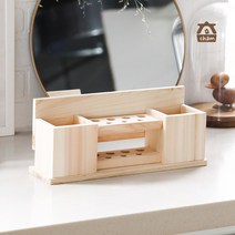 참생활 히노끼 편백나무 화장품 정리함 브러쉬 정리함, 단품