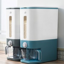 스텔라룸 원터치 쌀통 쌀보관통 자동계량 시리얼디스펜서 밀폐 계량 쌀통 12kg 그레이색상