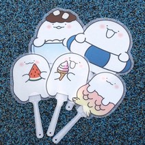 국내 캐릭터 정품 부채 부채 손 여름 캐릭터, 피누수박