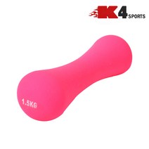 K4스포츠아몸디 K4-61 네오프렌 핑크아령 1kg 1.5kg 2kg 2개1세트 다이어트 미용아령