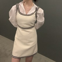 [레티고] 여성 트위드 나시 원피스