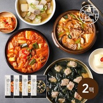 한와담 직화솥에 끓인 국 찌개 4종 2팩, 02.소고기무국 500g 2팩