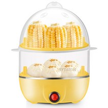 계란 호빵 찜기 삶는 기계 multifunctional electric egg Boiler cooker mini steamer poacher 조리 기구 주방 요리 1인용 2인용, 한 층, 영국