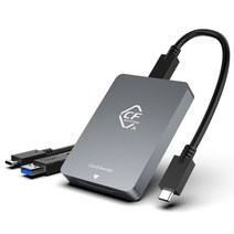 CFexpress-타입 a 카드리더기 usb 3.1 2 세대 어댑터 10Gbps 윈도우 XP slr용 케이블 포함, Dark gray