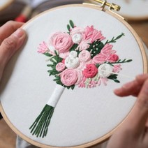 러브핑코 프로방스 자수 프랑스 십자수 DIY 패키지 14종, 03.부케