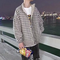 리더스 리더스 남자 체크 베이지색상 양면 점퍼 봄자켓 캐주얼자켓 (5222896)