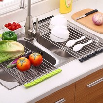 물빠짐 싱크대 설거지 식기 그릇 롤매트 건조대 15줄
