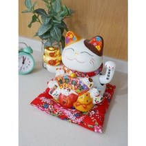 마네키네코 손흔드는 고양이(대)일본인형 일본고양이 일식집소품(9036)개업 집들이 선물