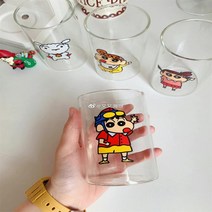 짱구는못말려 콜드 컵 유리잔 카페 커피 머그 철수 흰둥이, 짱구, 단일사이즈