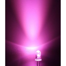 아두이노 LED(5파이 5mm 고급 고휘도 투명 핑크색 LED Pink 발광다이오드), 묶음(100개)