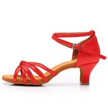 탭 댄스화 여성 볼룸 댄스 신발 소녀 라틴 모던 탱고 살사 숙녀 하이힐 부드러운 바닥 검정색 판매, 01 3.5, 17 Red 5cm