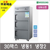 우성 30박스 CWS-832RF 1/3냉동 3도어 내부스텐 아날로그