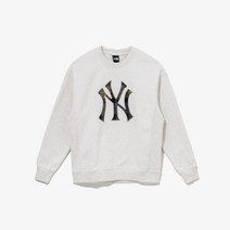 뉴에라 뉴에라 기모 MLB 타탄 체크 뉴욕 양키스 맨투맨 오트밀_K 13338638