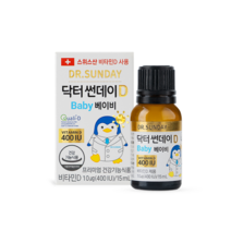 닥터썬데이D 베이비 400IU 액상 비타민D 15ml X 2, 2개