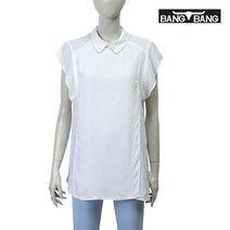 [뱅뱅] 여성 뒤지퍼 블라우스 흰색