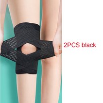 무릎 찜질기 안마기 관절염 부상 회복 통기성 무릎 통증 ACL mcl에 대한 측면 안정제 지원 패드, black-2pcs_XL