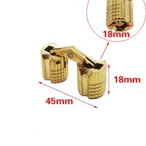 경첩 힌지 댐퍼 꺽쇠 걸쇠 장석 1pcs 구리 배럴 원통형 캐비닛 보이지 않는 황동, 1개 18mm