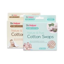 닥터헬퍼 순면 면봉 100개입/멸균개별포장, 닥터헬퍼 순면 면봉 100개입(유아용)