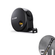 디지털 스마트 줄자 레이저 틈새 게이지 고정밀 메트릭 abs 블랙 티타늄 스틸 목공, 검은색, 5m