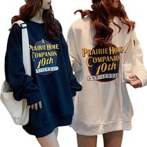리더스타 여성티셔츠 화이트+네이비 2장 오버핏 자체제작 긴팔티셔츠 맨투맨 여성긴팔티셔츠 라운드넥 긴소매