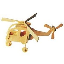 BD 헬리콥터 2P 원목 조립퍼즐 (헬기모형 입체퍼즐 입