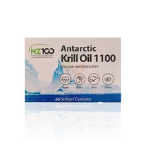 뉴질랜드 엔젯100 남극 크릴오일 1100mg 60캡슐 인지질 고함량, 1box
