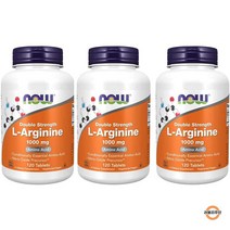 나우푸드 L-Arginine 1000mg 120정(3팩), 120 카운트(3개 팩)