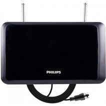 필립스 실내 TV 안테나 완벽한 홈 데코레이션 디지털 HDTV 안테나 스마트 TV 호환 4K 1080P VHF UHF 6Ft 동축 케이블, 단일옵션