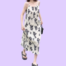 여름 민소매 원피스 플라워 편안한 40대 중년 휴가 바캉스룩