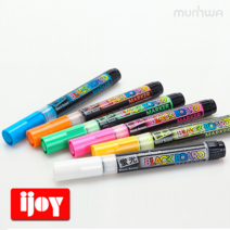 문화 블랙보드마카 낱개 단색 유리용 6개, 분홍