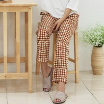 아트박스/알콩단잠 국내생산 커플파자마 홈웨어 순면 9부 잠옷바지