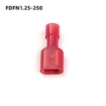 견고한 50/150PCS 여성 나일론 황동 스페이드 압착 단자 완전 절연 전기 조인트 케이블 와이어 커넥터 키트, 01 Red 50PCS