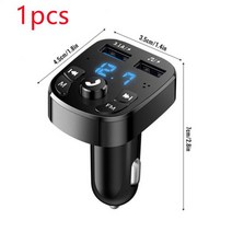 자동차 mp3 블루투스 오디오 FM 송신기 5.0 무선 키트 Handfree 듀얼 USB 자동 충전기 MP3 변조기 플레이어 액세서리, CHINA_FM Transmitter, 01 FM Transmitter