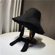 2022 봄 여름 큰 가장자리 어부 모자 여성 코튼 린넨 라운드 돔 붕대 활 큰 접이식 태양 모자 어부 모자 모자