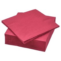 파티냅킨 IKEA FANTASTISK 판타스 삼층 구조 잔을 닦다 종이 색상이변하지않음 가흡수 2729436624, 33*33cm, 다홍색