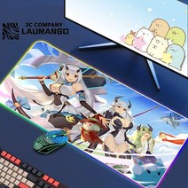 에픽 세븐 Rgb 마우스 패드 게이머 키보드 매트 책상 애니메이션 카펫 Pc 빅 게임 캐비닛 확장, 08 GG001213_04 RGB250x250x3mm, 1개