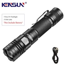 초강력 led 고휘도 미니 휴대용 충전식 캠핑 손전등 후레쉬 렌턴 작업등 강력한 Led 방수 5 모드 확대축소 가능한 밝은 토치 Usb 손 랜턴 Xm L2 심지 횃불, 토치 및 USB, 협력사, 검은 색