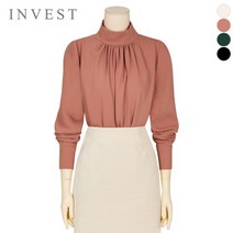 인베스트 인베스트 핀턱라인하이넥블라우스_V2W1BL5060