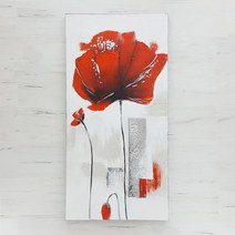 BnH 양귀비 캔버스 유화 플라워 그림 거실 액자 8855