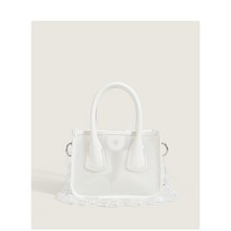 정품 구매대행 자라 2022 트렌드 토트 여백 그러데이션 체인젤리 패션 크로스 숄더 암투명백+종이 봉지+쇼핑티켓+위조 방지 코드